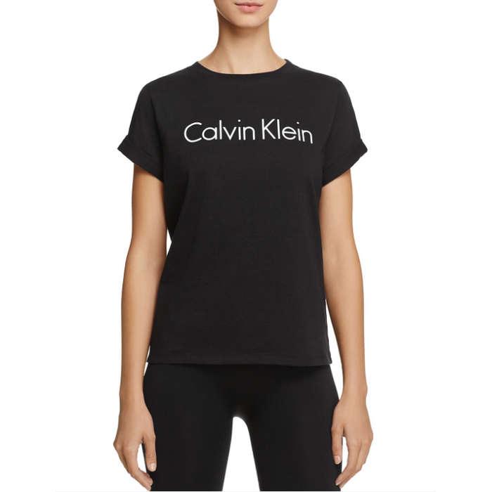 Calvin Klein Cuffed Short Sleeve Logo Tee