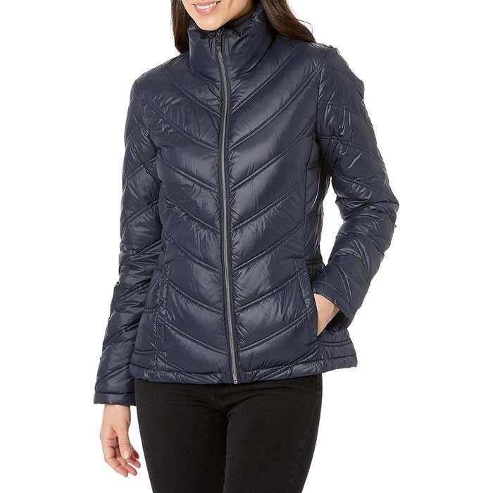 Calvin Klein Lightweight Chevron Quilted Packable Down Jacket