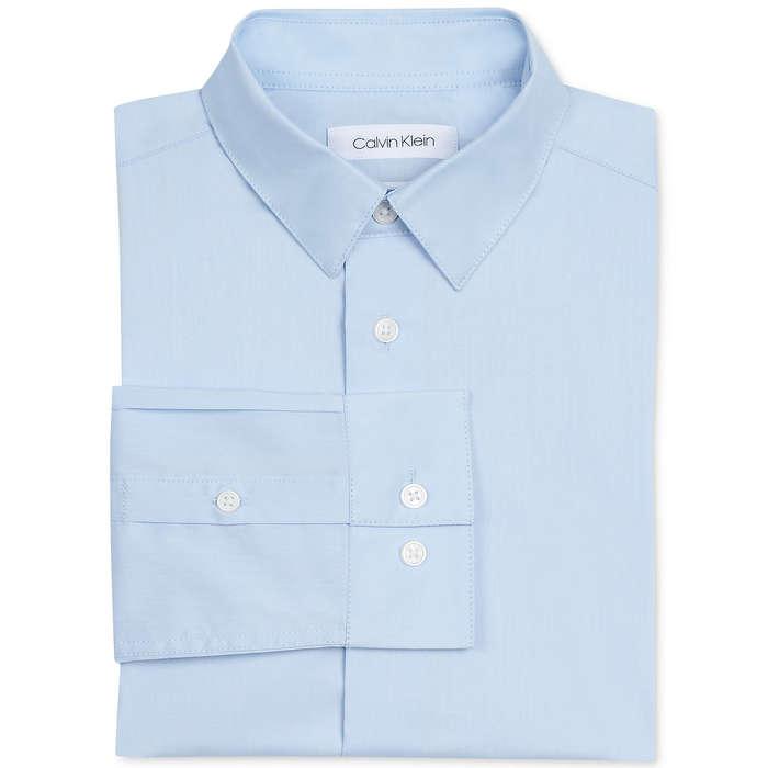 Calvin Klein Slim Fit Solid Stretch Poplin Shirt