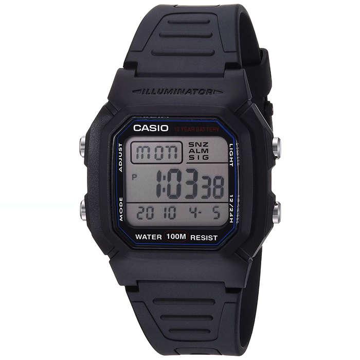 Casio Men's Classic W800H-1AV Sport Watch with Black Resin Band