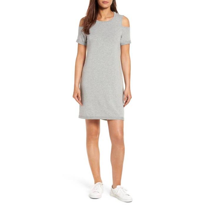 Caslon Cold Shoulder Shift Dress