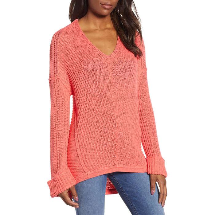 Caslon Cuffed Sleeve Sweater