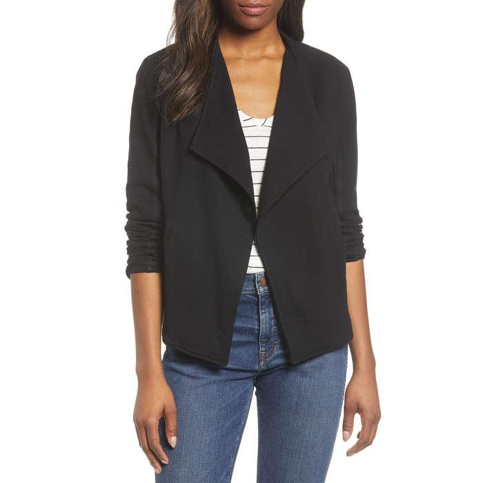 Caslon Drape Collar Knit Blazer