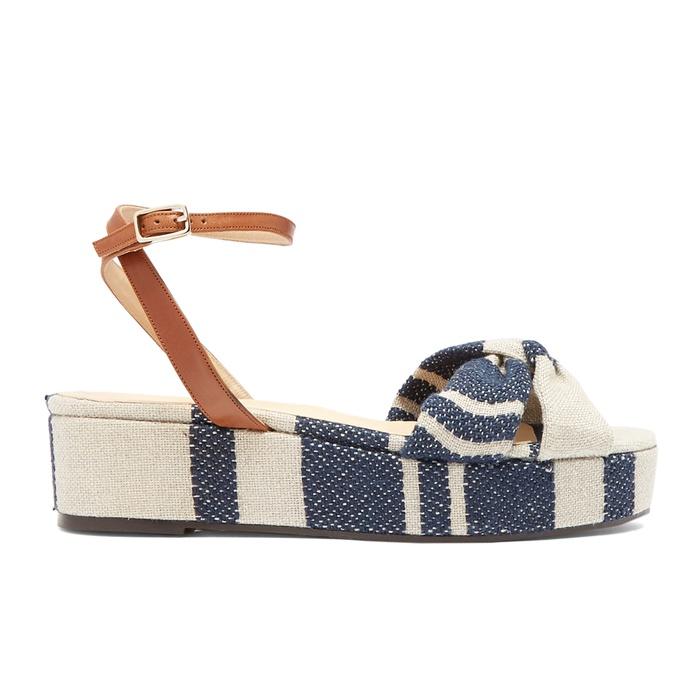 Castañer Angela Linen Flatform Sandals