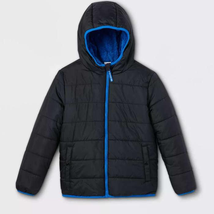 Cat & Jack Boys' Reversible Puffer Jacket