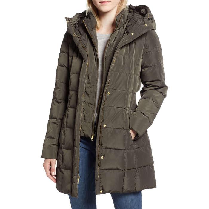 Cole Haan Hooded Down & Feather Jacket