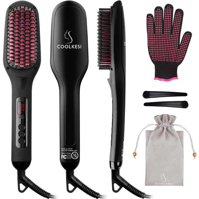 COOLKESI Ionic Hair Straightener Brush