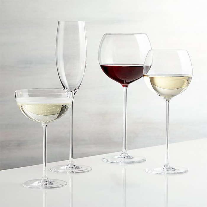 Crate&Barrel Camille Long Stem Wine Glasses