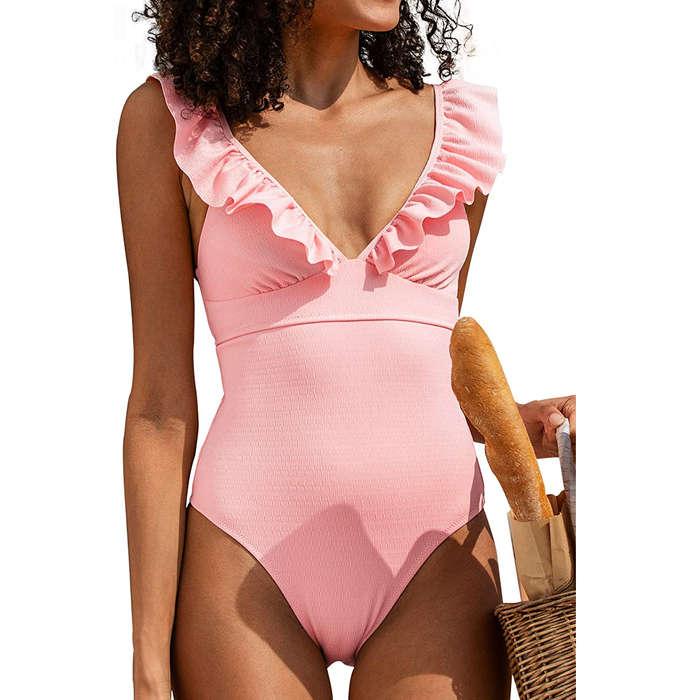 CUPSHE V Neck One Piece Swimsuit