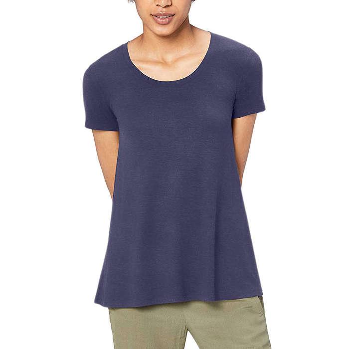 Daily Ritual Jersey Short-Sleeve Scoop Neck Swing T-Shirt