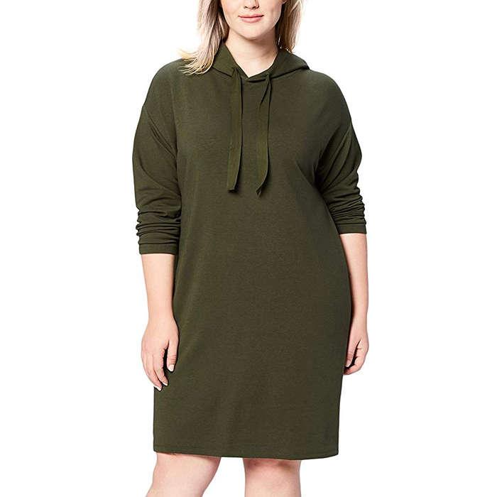 Daily Ritual Plus Size Terry Cotton and Modal Sweatshirt Dress