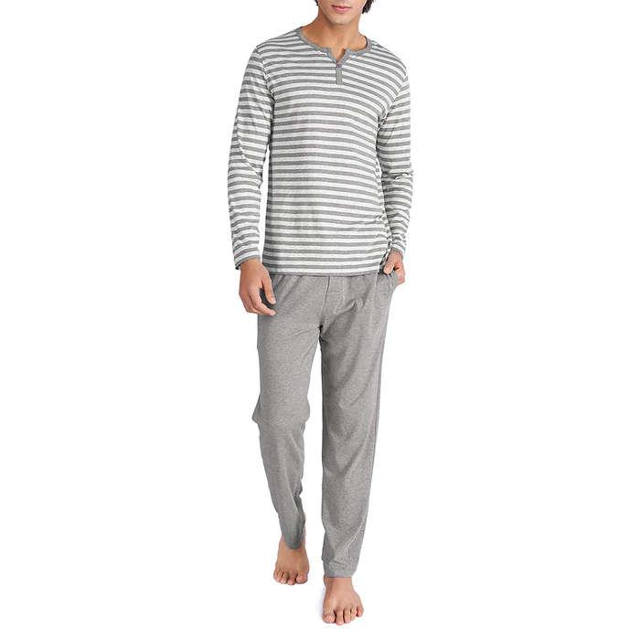 David Archy Heather Striped Pajama Set