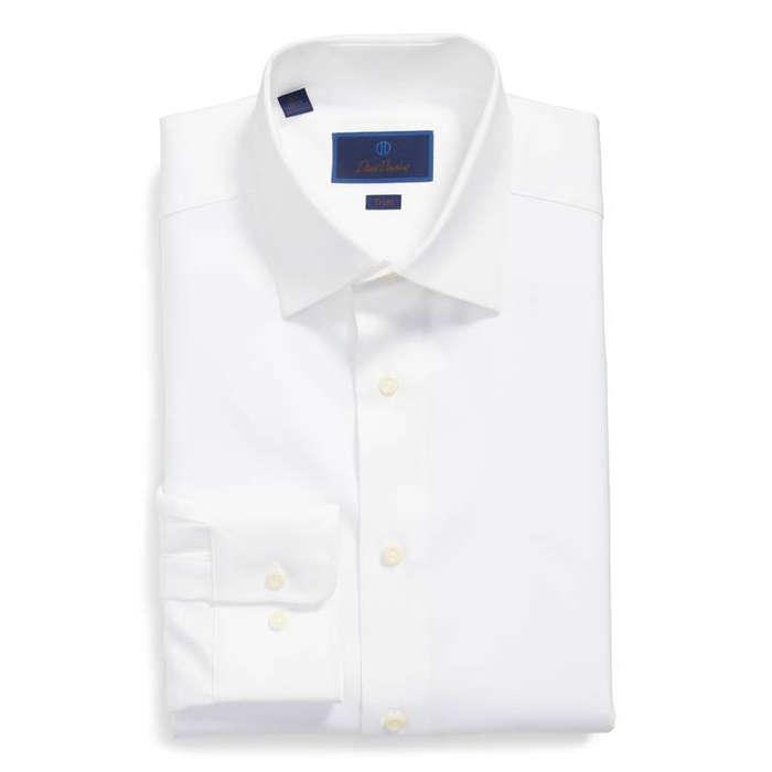 David Donahue Trim Fit Dress Shirt