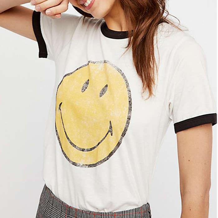 Daydreamer Smiley Ringer Tee