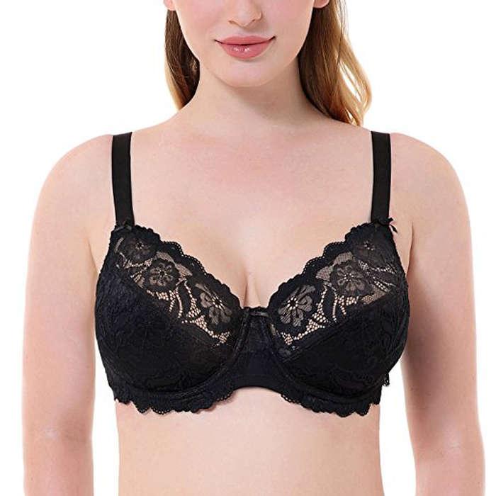 Delimira Full Coverage Lace Plus Size Underwired Bra