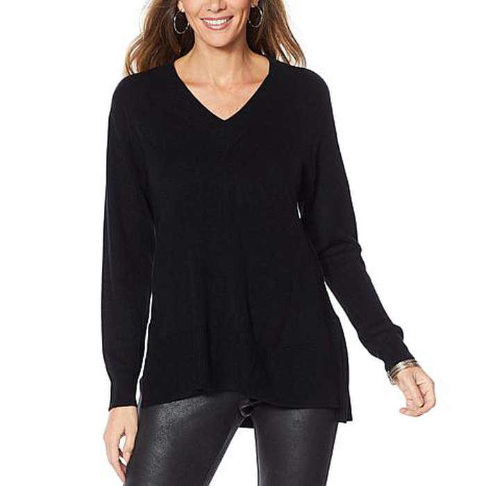 DG2 By Diane Gilman Lux Touch Boyfriend Sweater