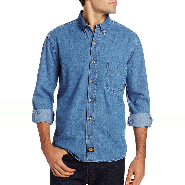 Dickies Long-Sleeve Denim Work Shirt