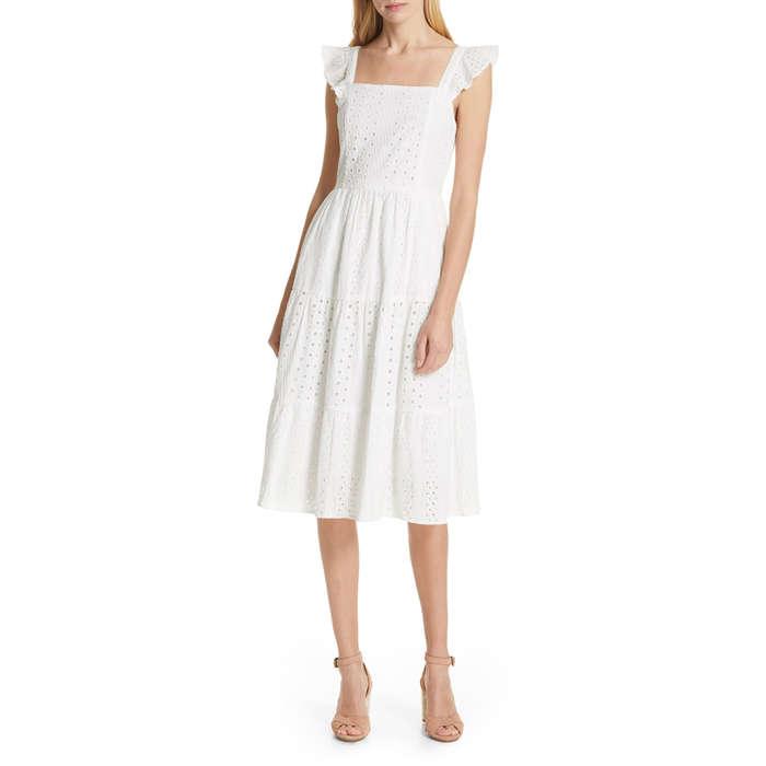 Dolan Emmylou Tiered Eyelet Midi Sundress