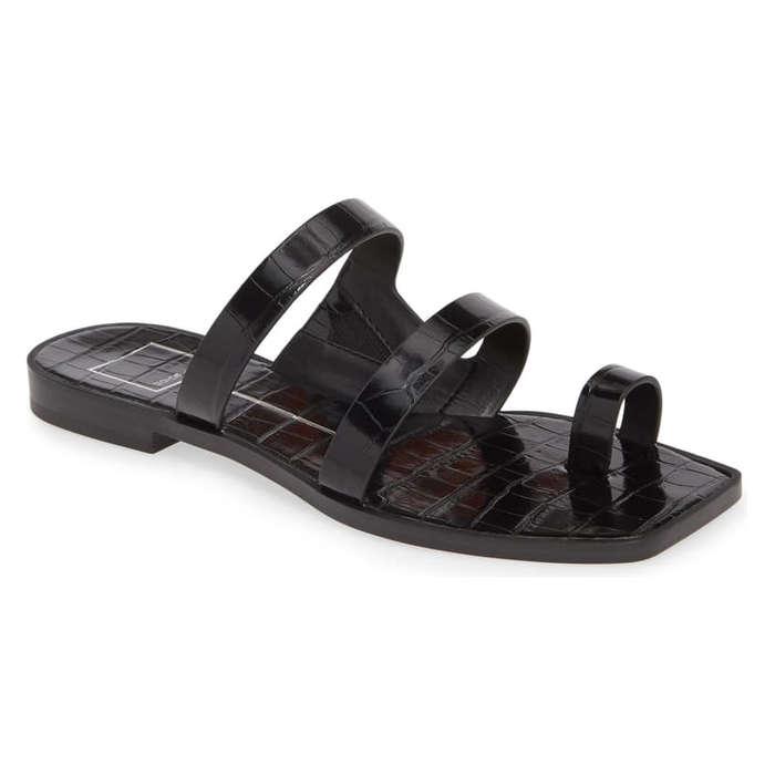 Dolce Vita Isala 3 Croc Textured Slide Sandal