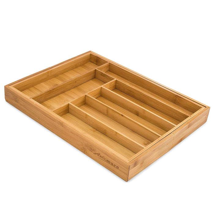 Dynamic Gear Bamboo Expandable Drawer Organizer