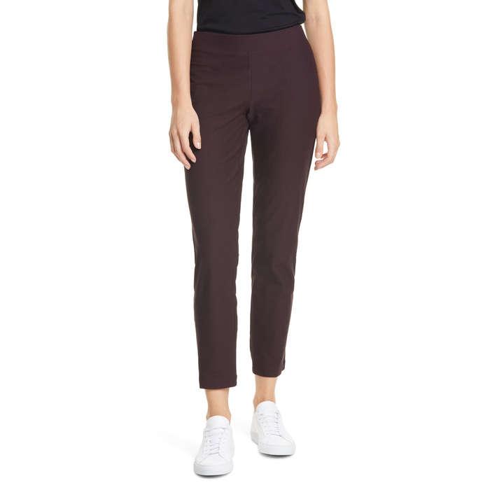 Eileen Fisher Stretch Crepe Slim Ankle Pants