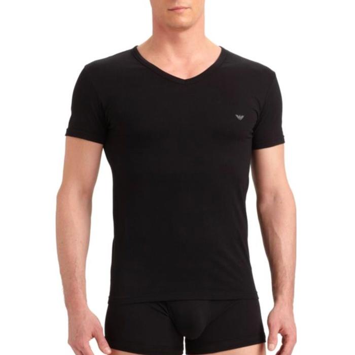 Emporio Armani Stretch Cotton V-Neck T-Shirt