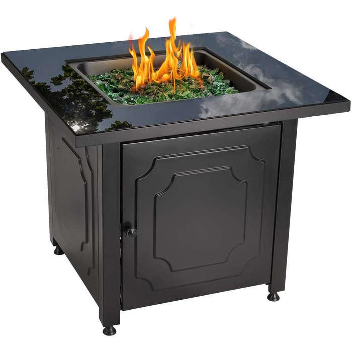 Endless Summer 30" Outdoor Propane Gas Black Glass Top Fire Pit