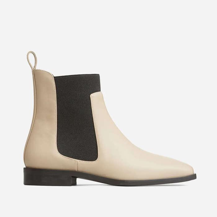 Everlane The Italian Leather Square Toe Chelsea Boot