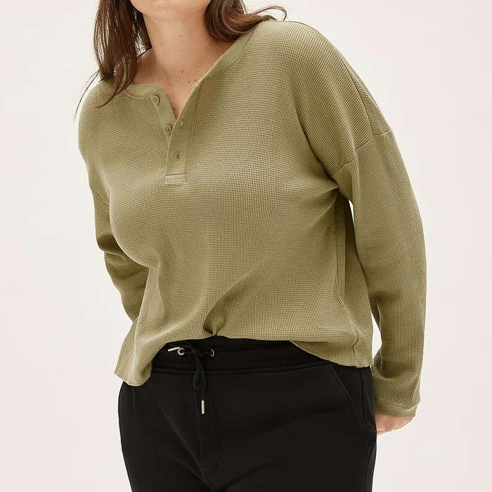 Everlane The Organic Cotton Waffle Henley