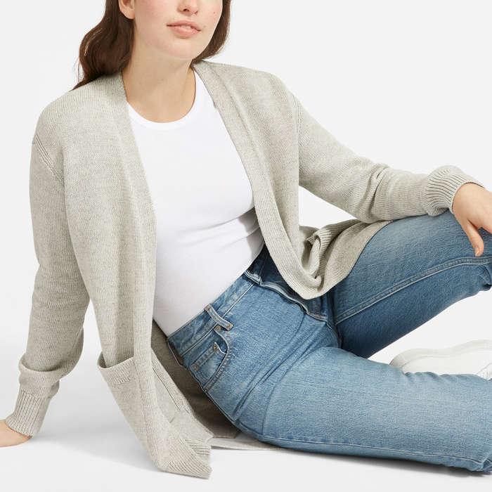 Everlane The Soft Cotton Square Cardigan