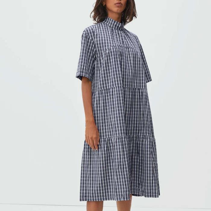 Everlane The Tiered Mockneck Dress