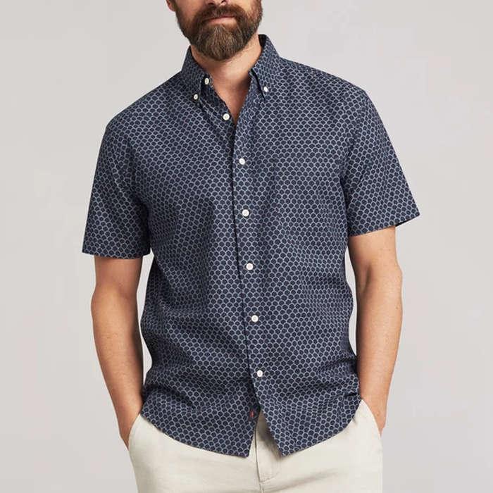 Faherty Short-Sleeve Stretch Playa Shirt