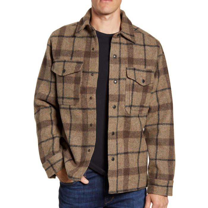 Filson Mackinaw Plaid Wool Flannel Shirt Jacket