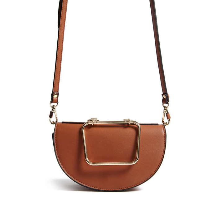 Forever 21 Structured Crossbody Saddle Bag