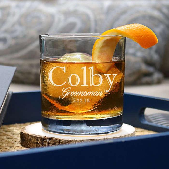 ForeverWeddingCrafts Personalized Whiskey Glass