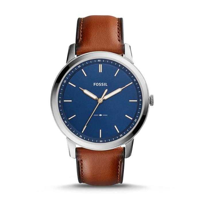 Fossil The Minimalist Slim Three Leather Watch