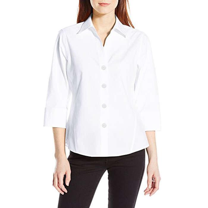 Foxcroft 3/4 Sleeve Paige Non Iron Shirt