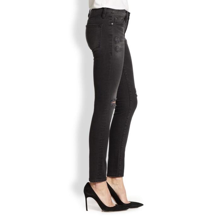 Frame Le Skinny de Jeanne Distressed Jeans