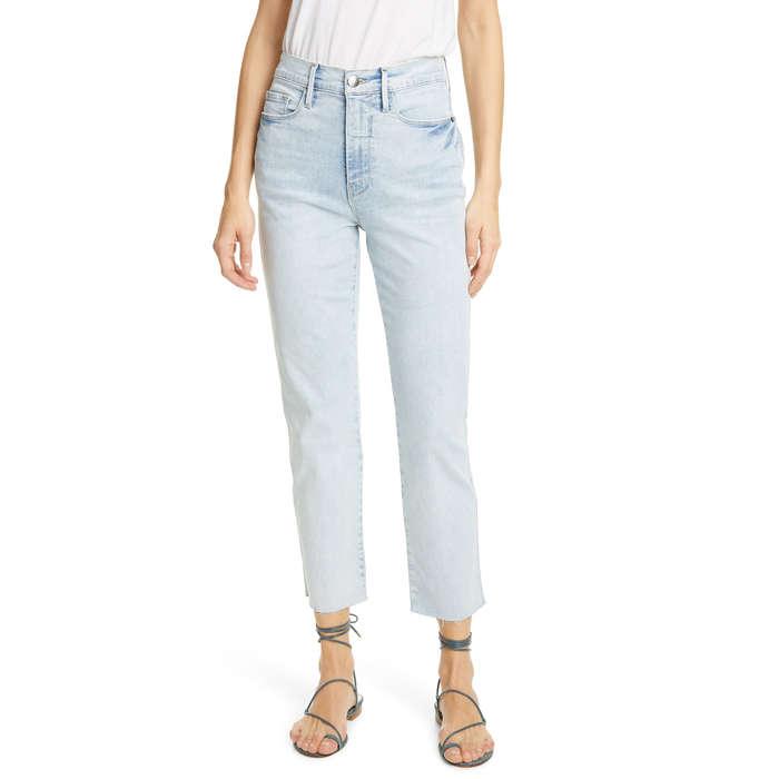 Frame Le Sylvie High Waist Ankle Slender Straight Leg Jeans