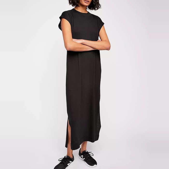 Free People All Day Long Midi T-Shirt Dress