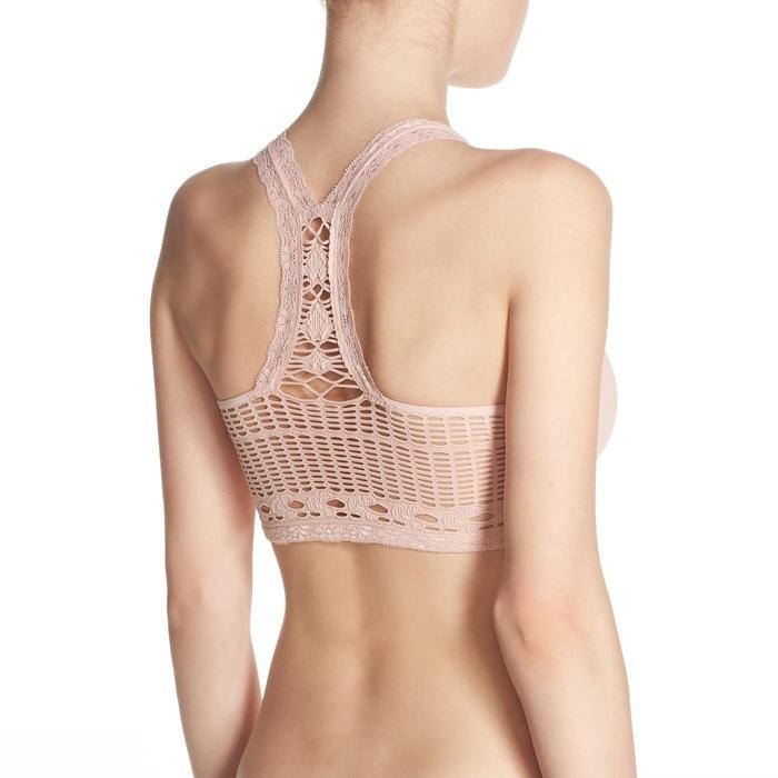 Free People Crochet Racerback Seamless Bralette