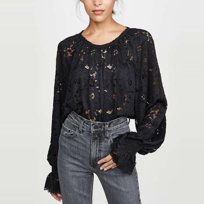 Free People Olivia Lace Top