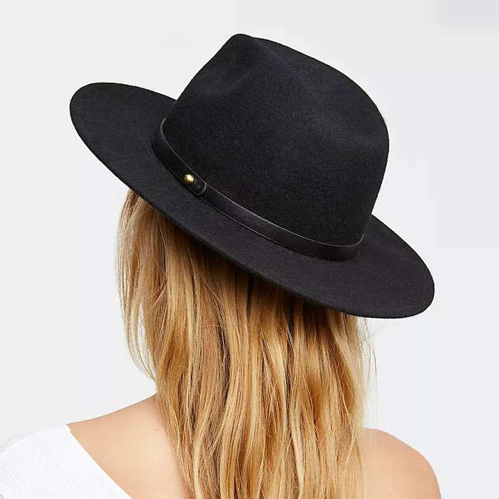 Free People Wythe Leather Band Felt Hat