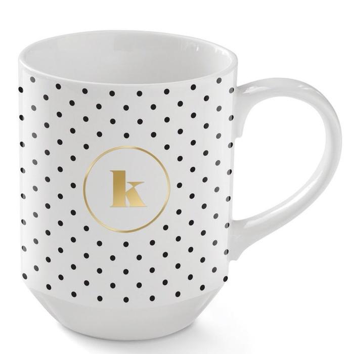 Fringe Studio Polka Dots Monogram Mug