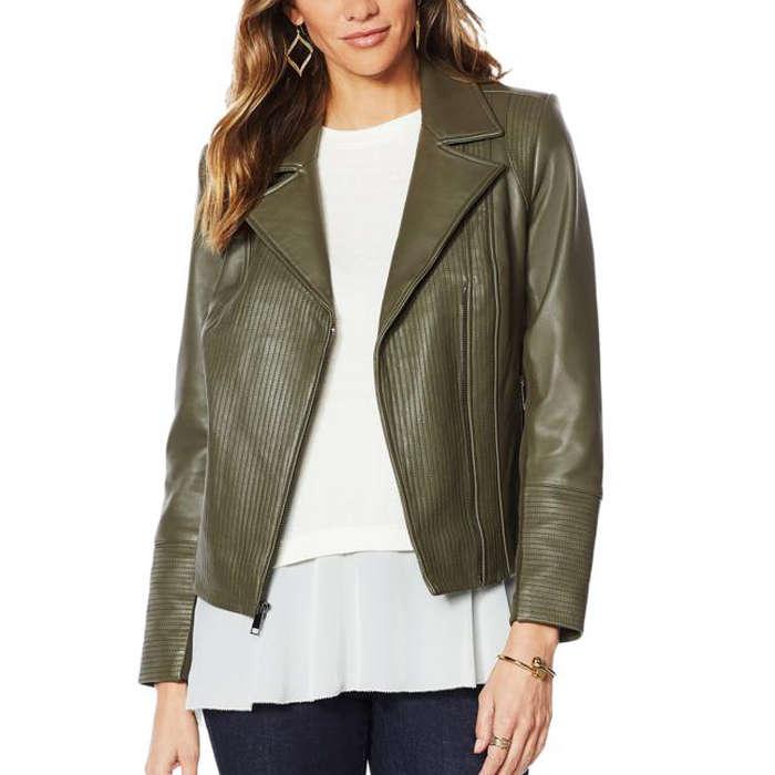 G By Giuliana Genuine Leather Moto Jacket