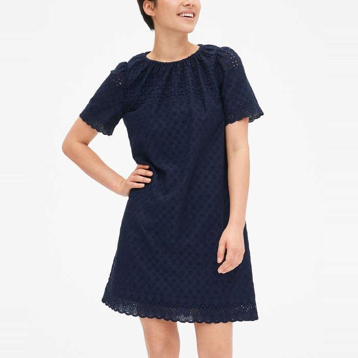 Gap Eyelet Embroidered Shift Dress