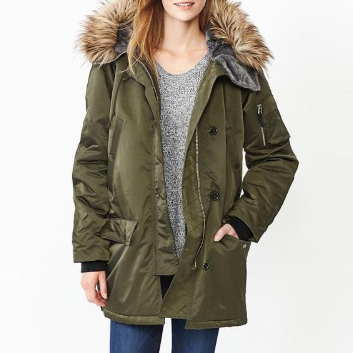 Gap Fur-Trim Snorkel Parka