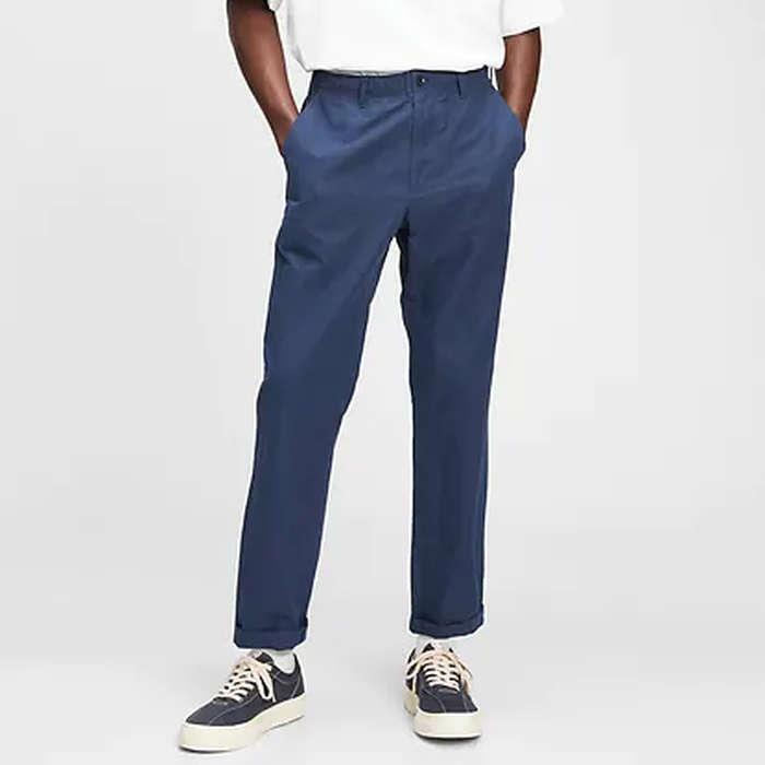 Gap GapFlex Slim Taper Linen Pull-On Pants With E-Waist