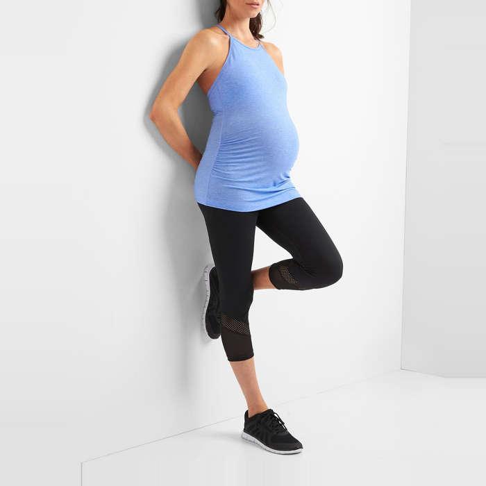 Gap Maternity Breathe High Neck Shelf Tank