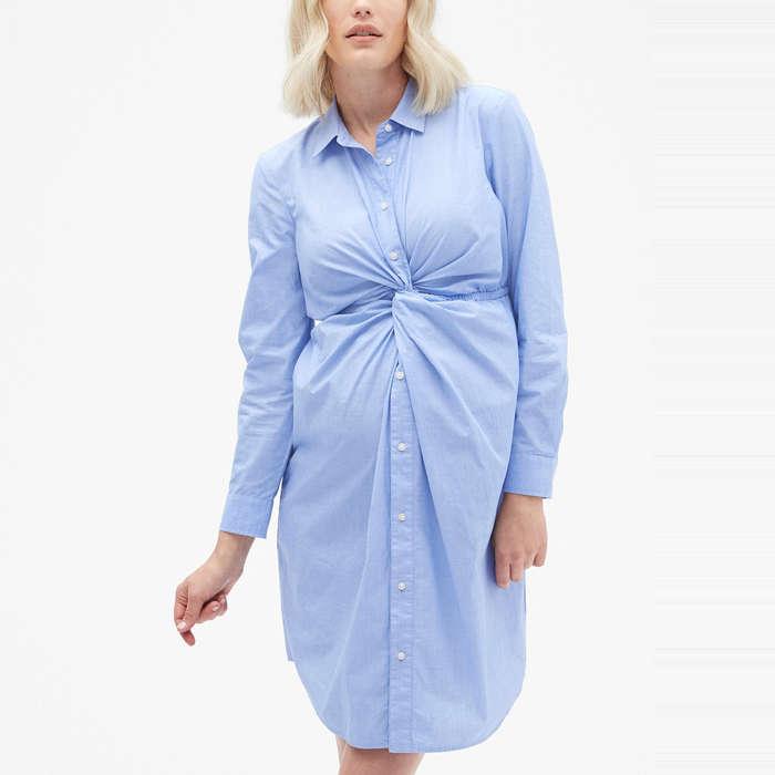 Gap Maternity Twist-Front Shirtdress